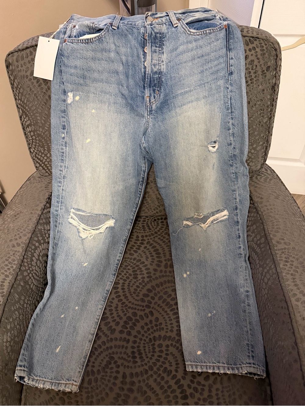 ETICA Alex Boy Skinny Distressed High Waist Ankle Slim Womens’s Jeans, 32, NWT